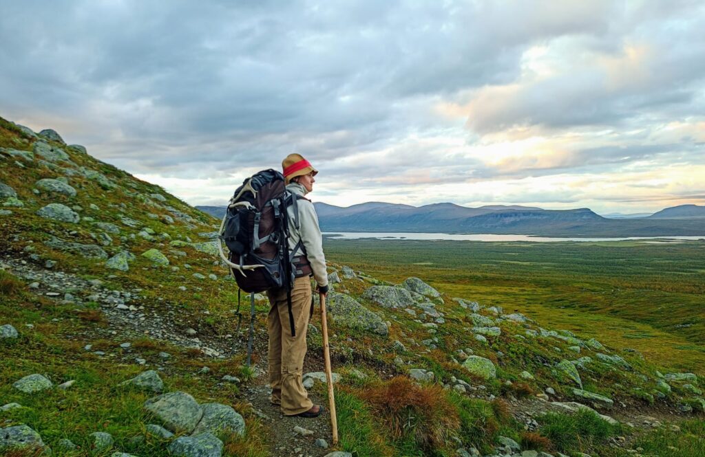Isa Stewart near STF Saltoluokta Fjällstation, Lappland, Sweden 2024